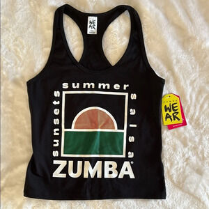 NWT Zumba Black Graphic Tank Top